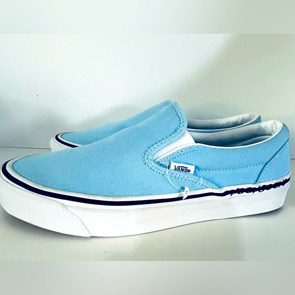 Vans x Noongoons blue slip on skate shoes men’s 10.5